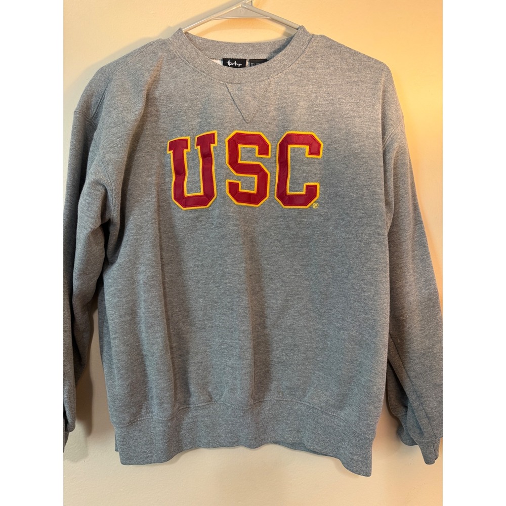 Heritage USC Trojans Kids Youth Large Gray Crewneck Sweatshirt NCAA Collegiate